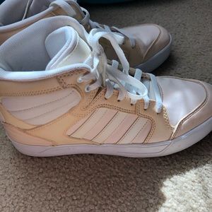 Selena Gomez adidas neo yellow/pink hightops